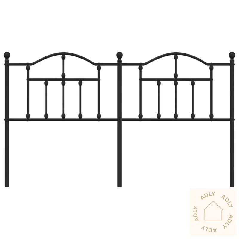 Sengegavl I Metall Svart 160 Cm