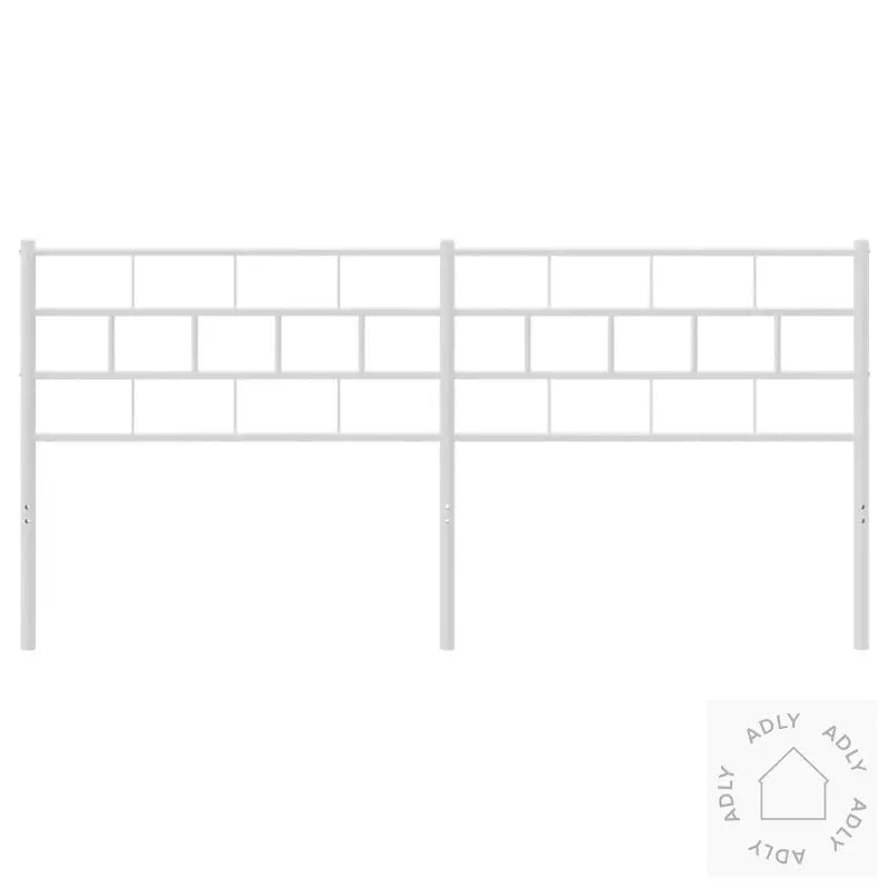 Sengegavl I Metall Hvit 193 Cm
