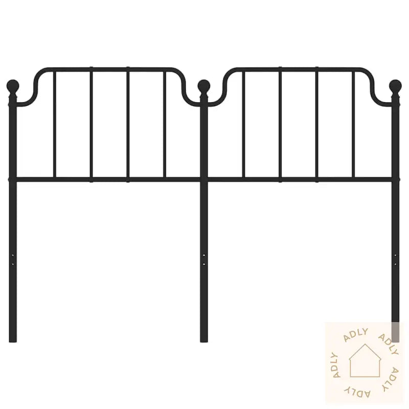 Sengegavl I Metall Svart 135 Cm