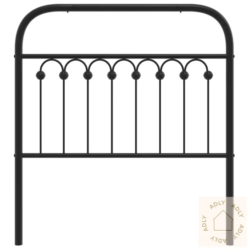 Sengegavl I Metall Svart 90 Cm
