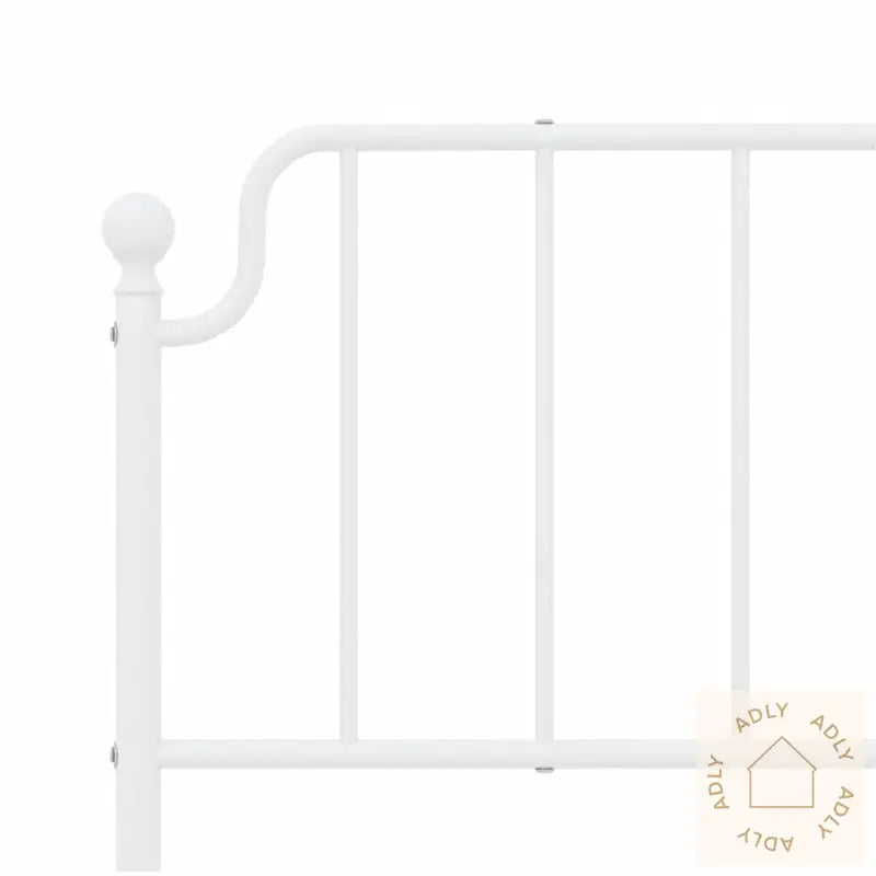 Sengegavl I Metall Hvit 193 Cm
