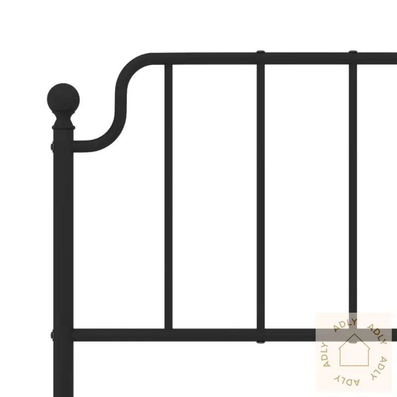Sengegavl I Metall Svart 140 Cm