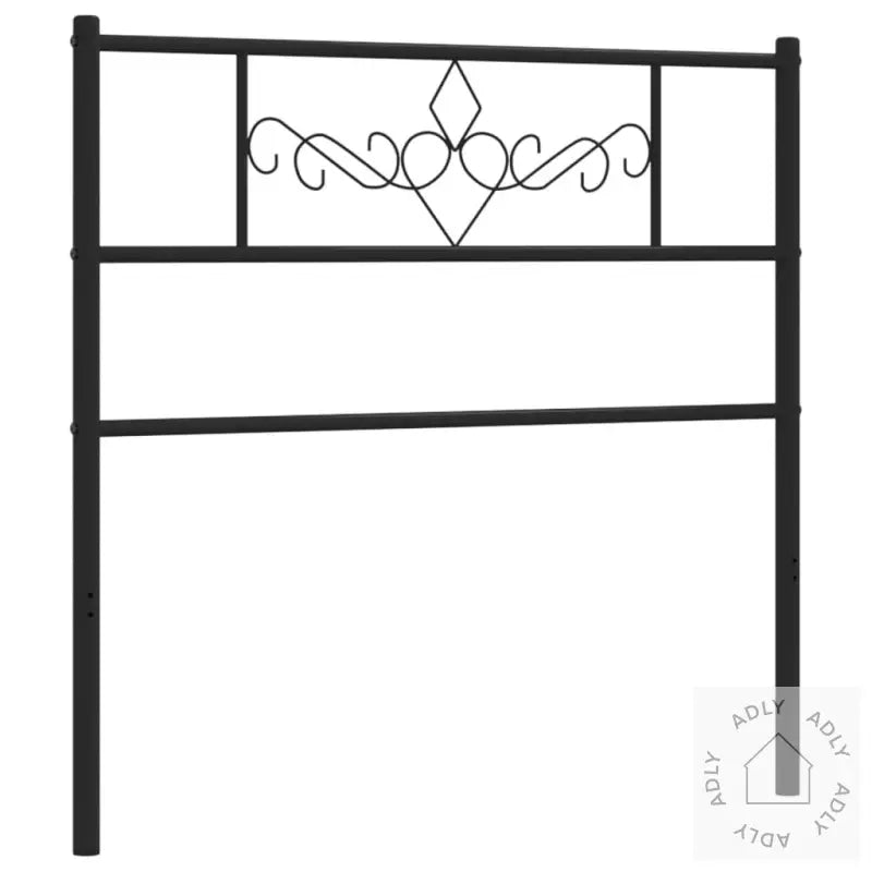 Sengegavl I Metall Svart 90 Cm
