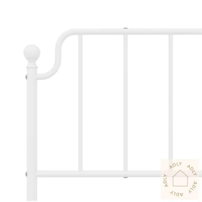 Sengegavl I Metall Hvit 200 Cm
