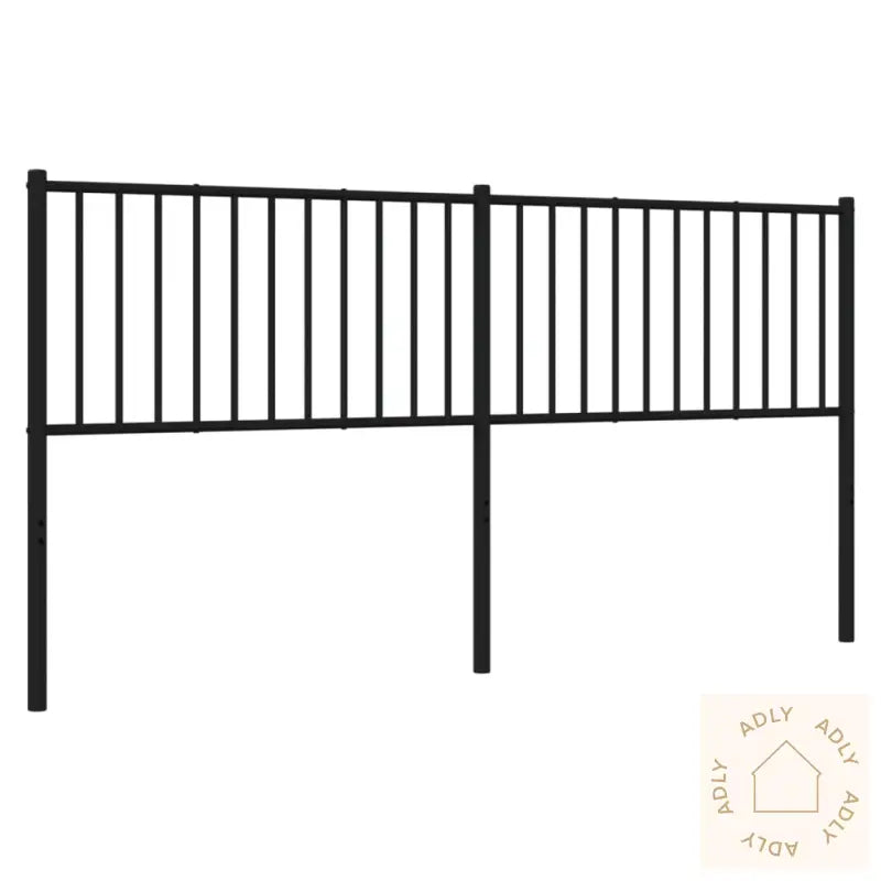 Sengegavl I Metall Svart 180 Cm