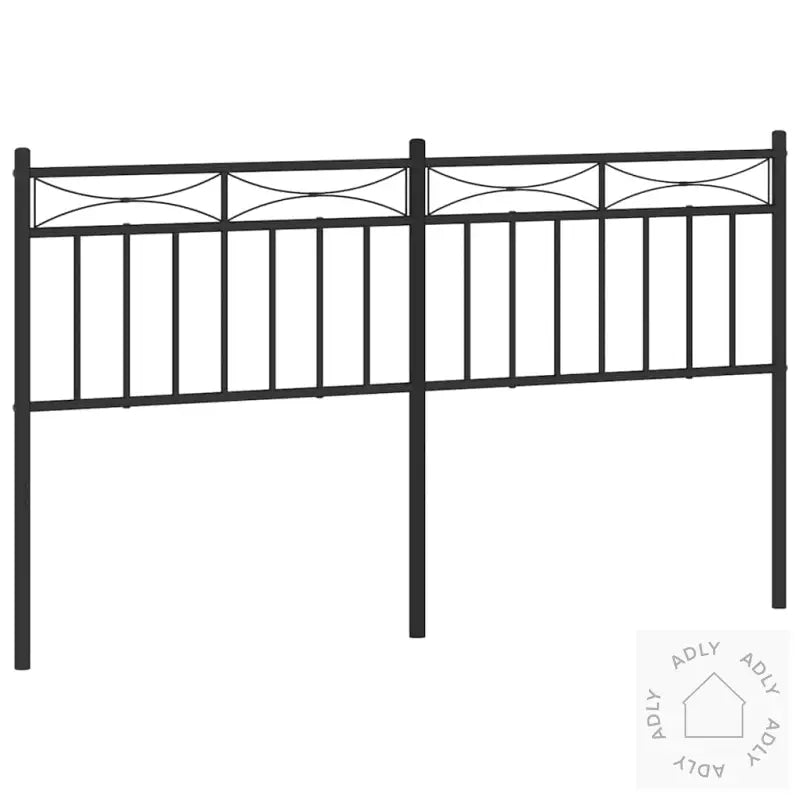 Sengegavl I Metall Svart 150 Cm