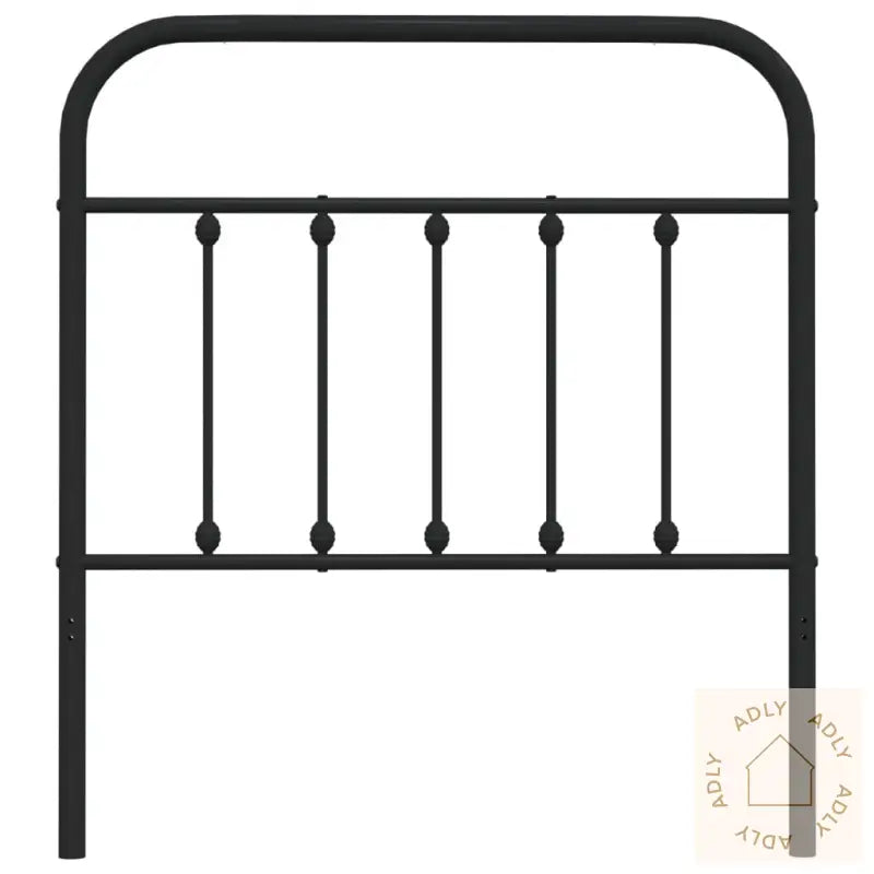 Sengegavl I Metall Svart 80 Cm