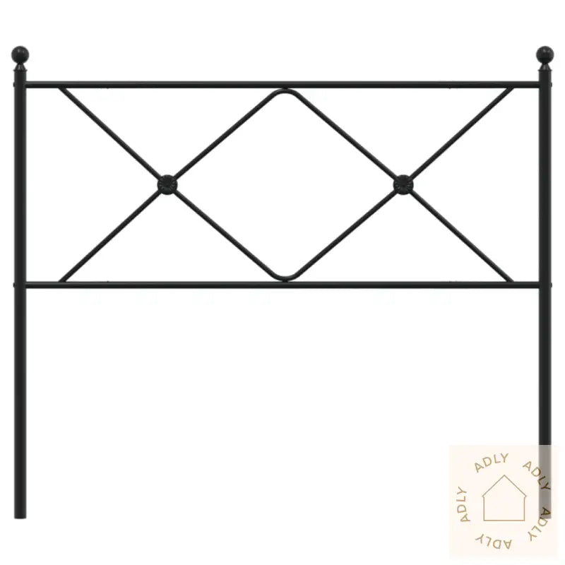 Sengegavl I Metall Svart 100 Cm