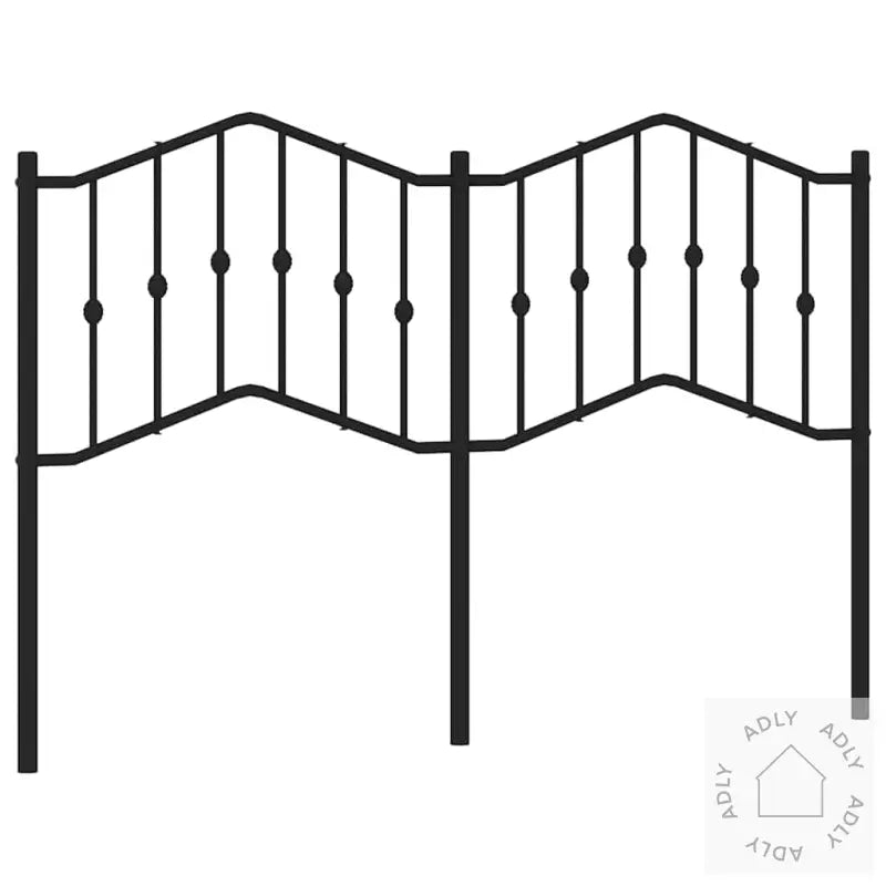 Sengegavl I Metall Svart 135 Cm