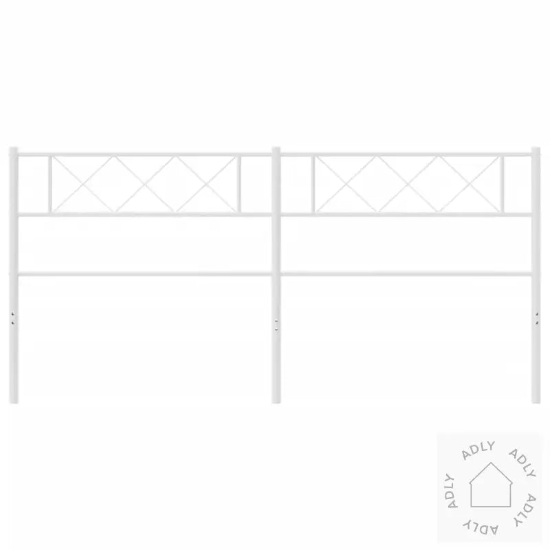 Sengegavl I Metall Hvit 200 Cm