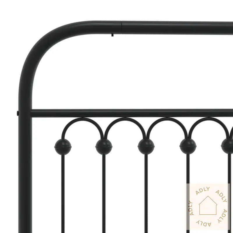 Sengegavl I Metall Svart 90 Cm