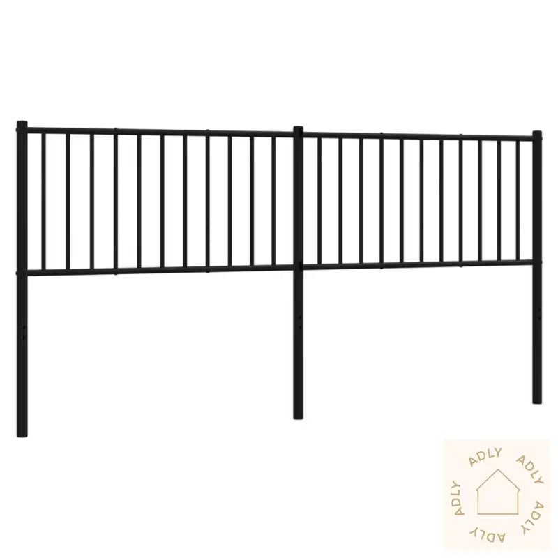 Sengegavl I Metall Svart 180 Cm