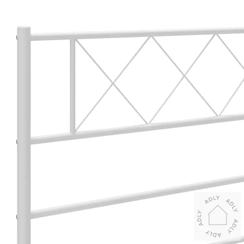 Sengegavl I Metall Hvit 200 Cm