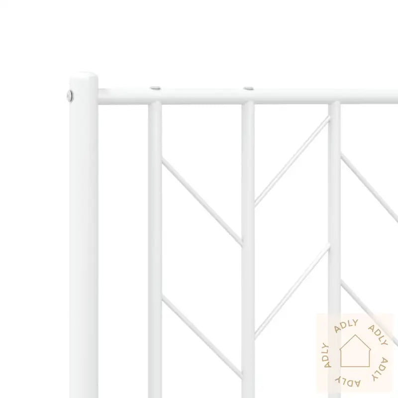 Sengegavl I Metall Hvit 120 Cm