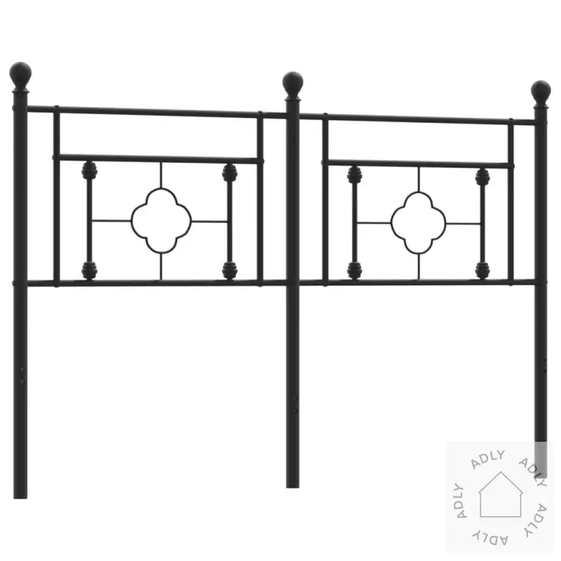 Sengegavl I Metall Svart 140 Cm