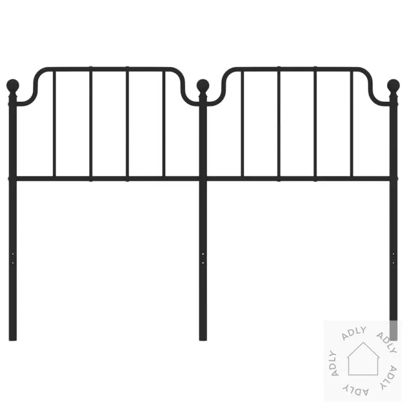 Sengegavl I Metall Svart 140 Cm