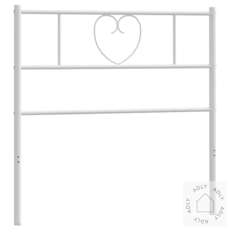 Sengegavl I Metall Hvit 90 Cm