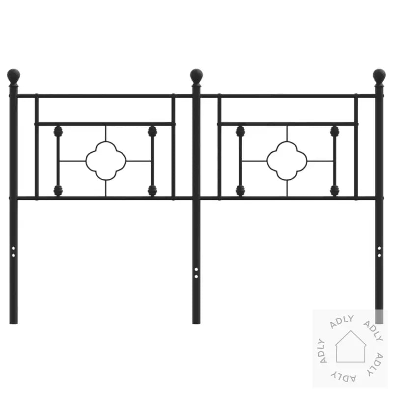 Sengegavl I Metall Svart 140 Cm