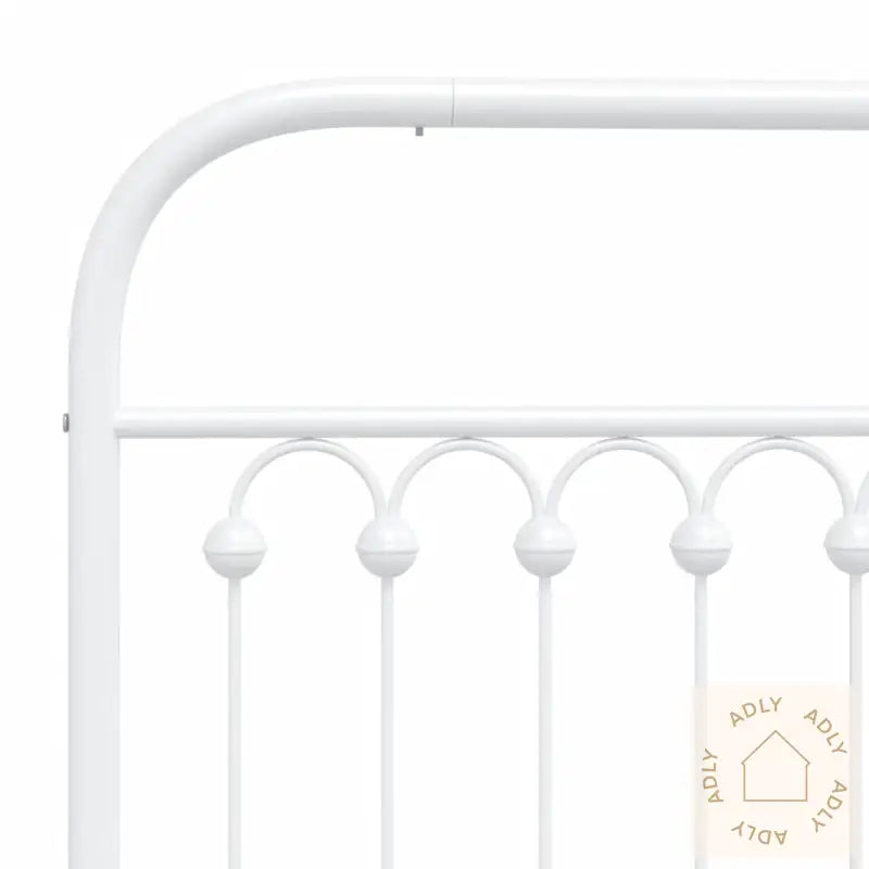 Sengegavl I Metall Hvit 107 Cm