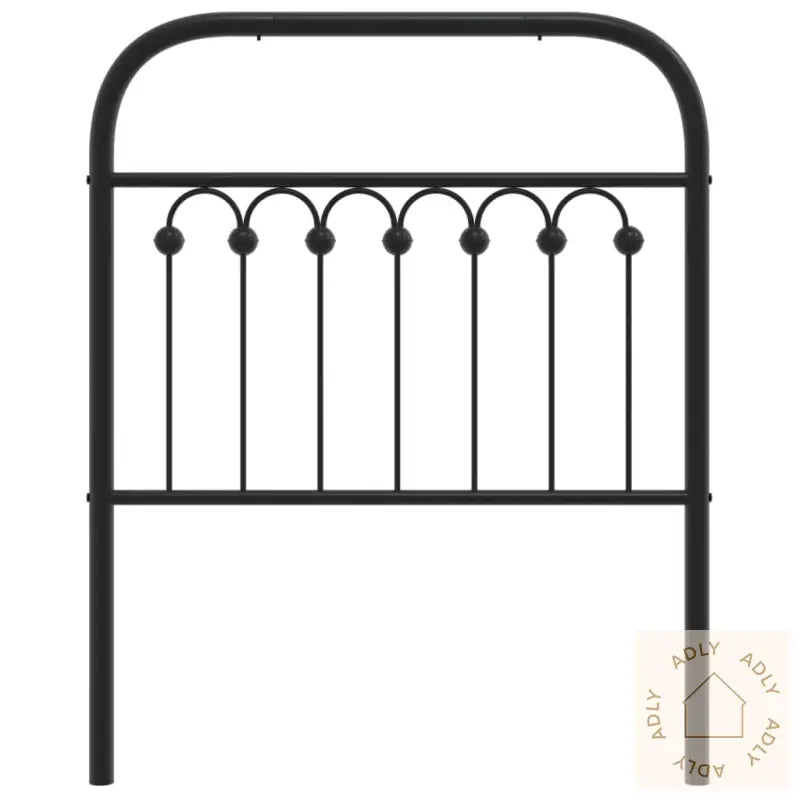 Sengegavl I Metall Svart 80 Cm