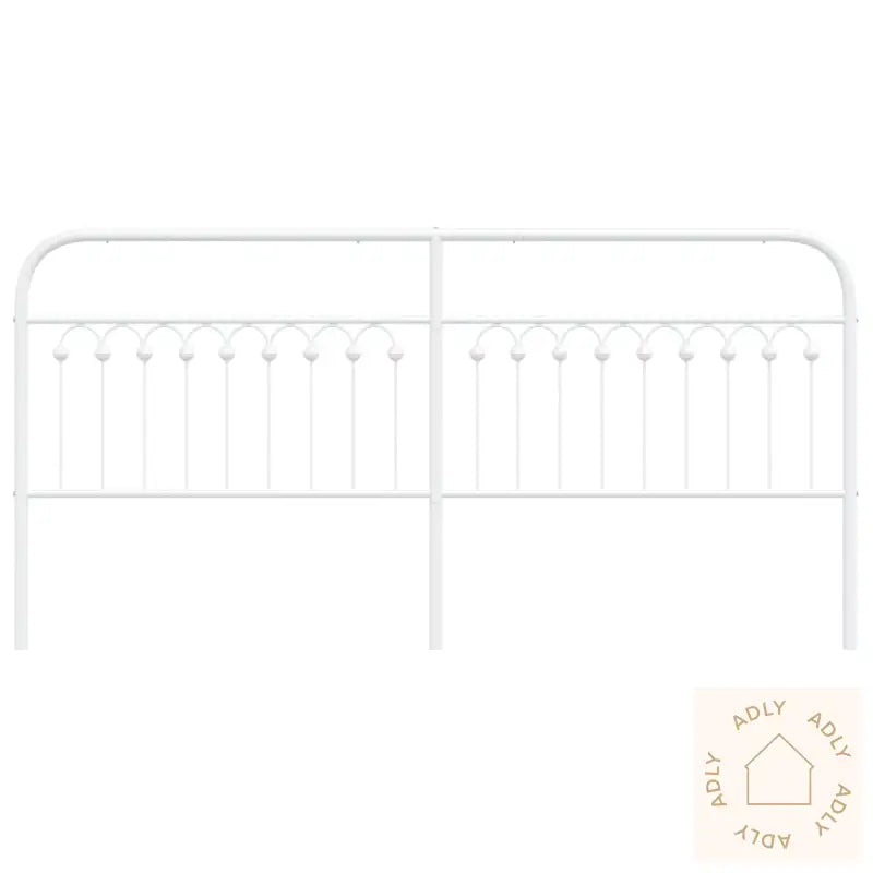 Sengegavl I Metall Hvit 200 Cm