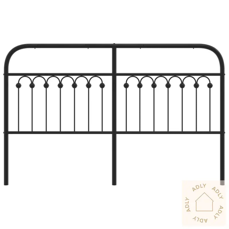 Sengegavl I Metall Svart 150 Cm