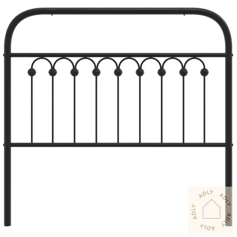Sengegavl I Metall Svart 100 Cm