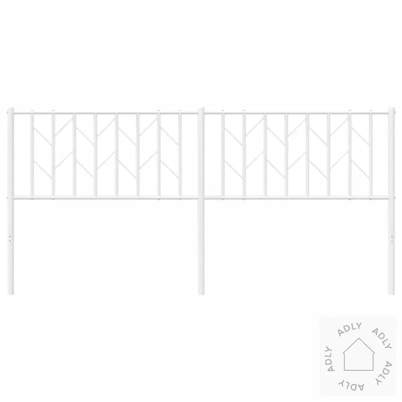 Sengegavl I Metall Hvit 180 Cm