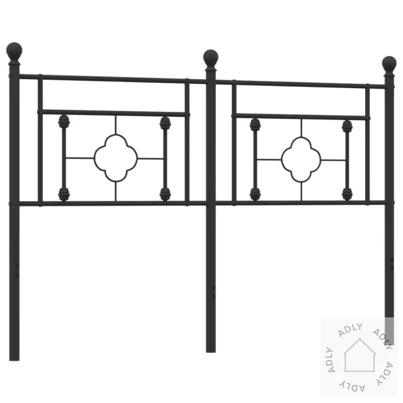 Sengegavl I Metall Svart 140 Cm