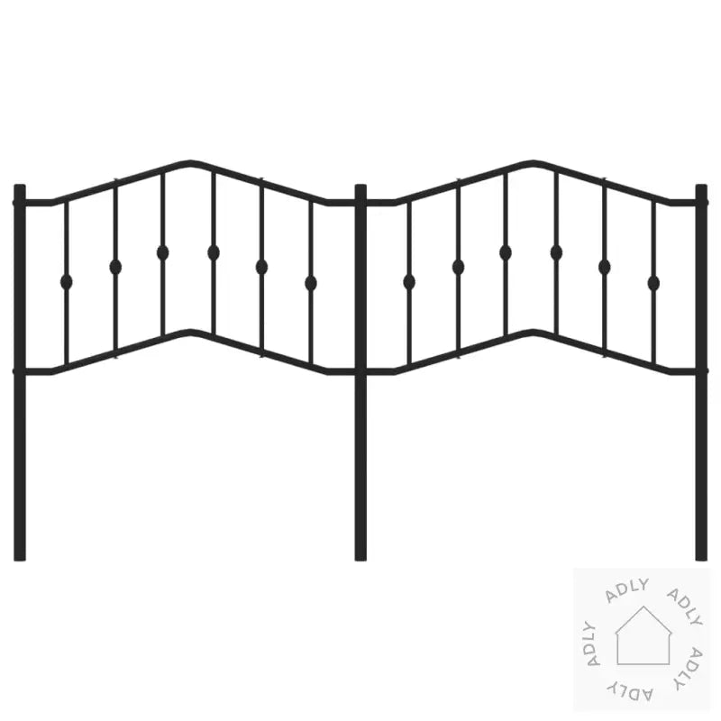 Sengegavl I Metall Svart 160 Cm