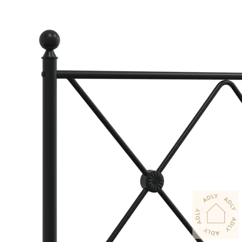 Sengegavl I Metall Svart 160 Cm