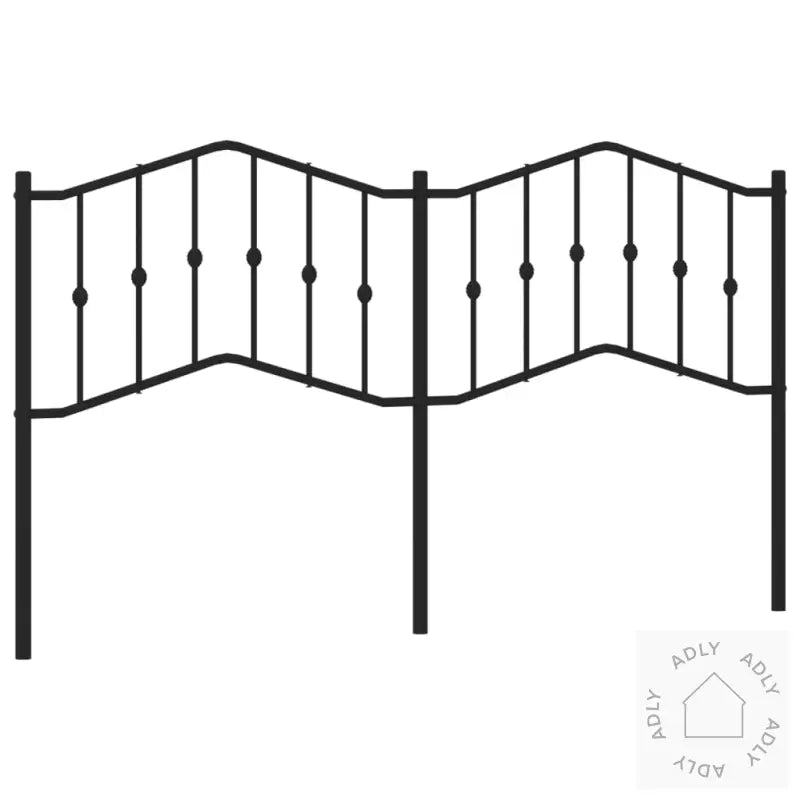 Sengegavl I Metall Svart 160 Cm