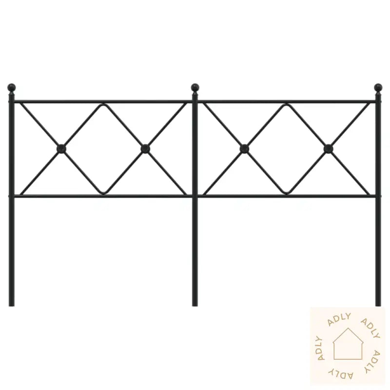 Sengegavl I Metall Svart 150 Cm