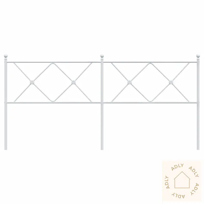 Sengegavl I Metall Hvit 180 Cm