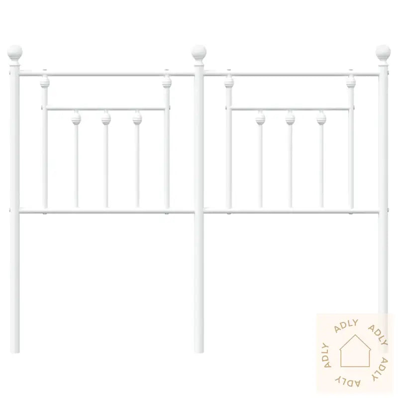 Sengegavl I Metall Hvit 120 Cm