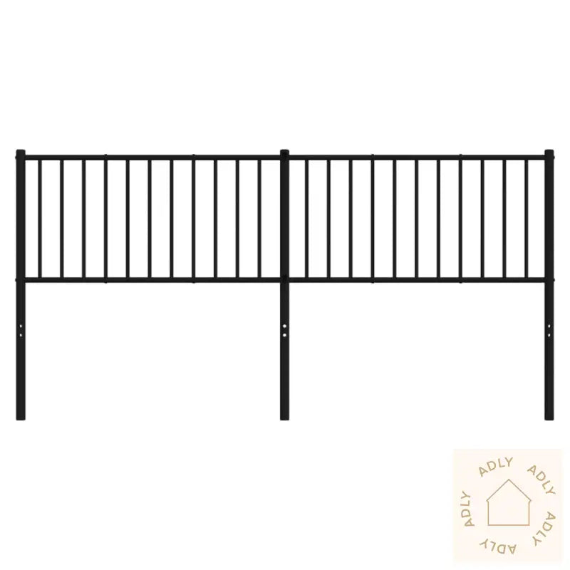 Sengegavl I Metall Svart 180 Cm