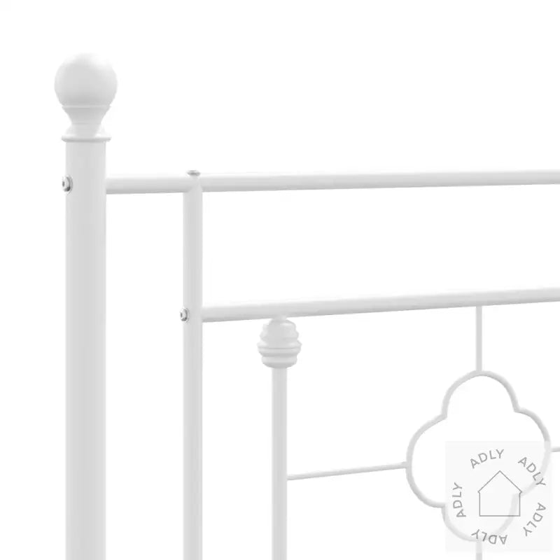 Sengegavl I Metall Hvit 193 Cm