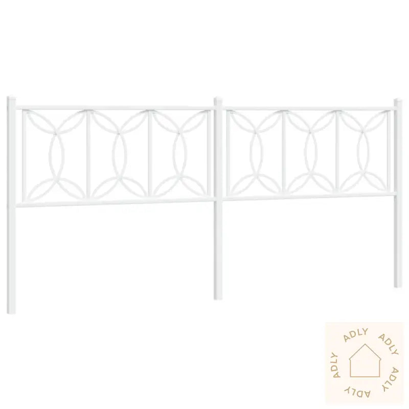 Sengegavl I Metall Hvit 193 Cm