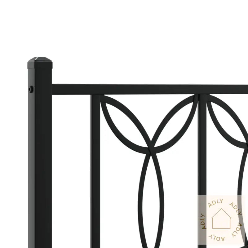 Sengegavl I Metall Svart 107 Cm
