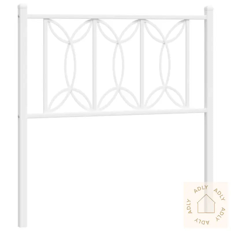 Sengegavl I Metall Hvit 90 Cm