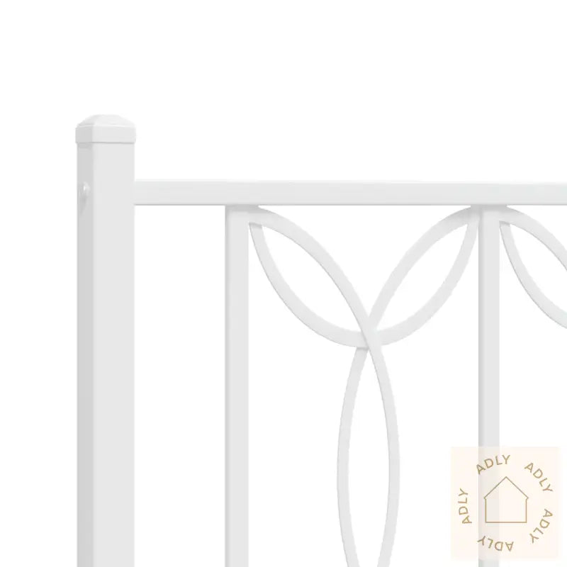 Sengegavl I Metall Hvit 150 Cm
