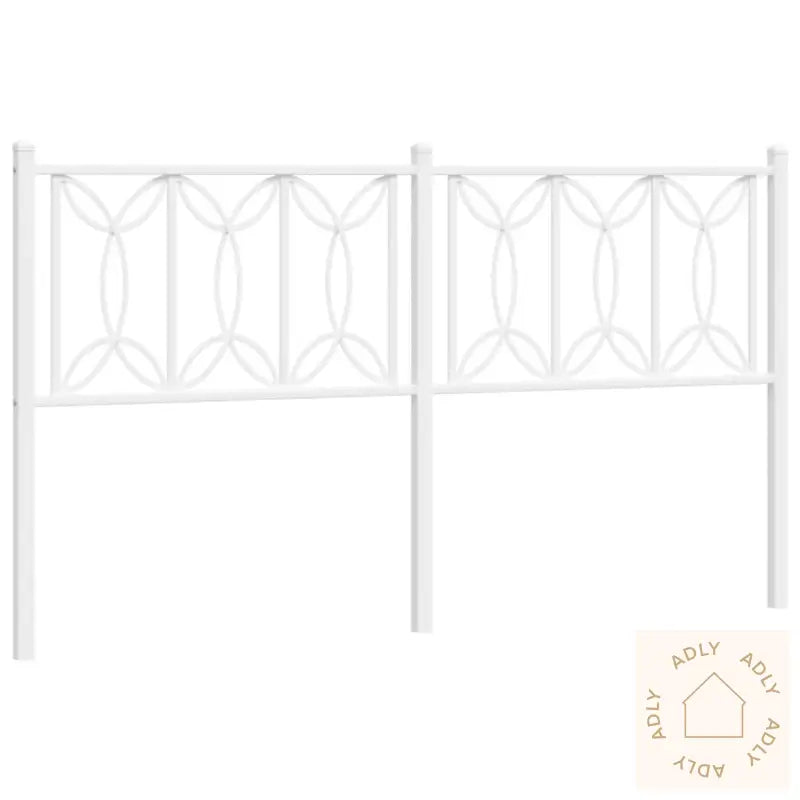 Sengegavl I Metall Hvit 150 Cm