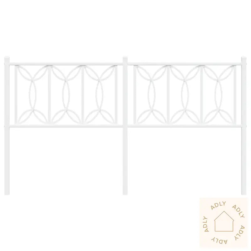 Sengegavl I Metall Hvit 150 Cm