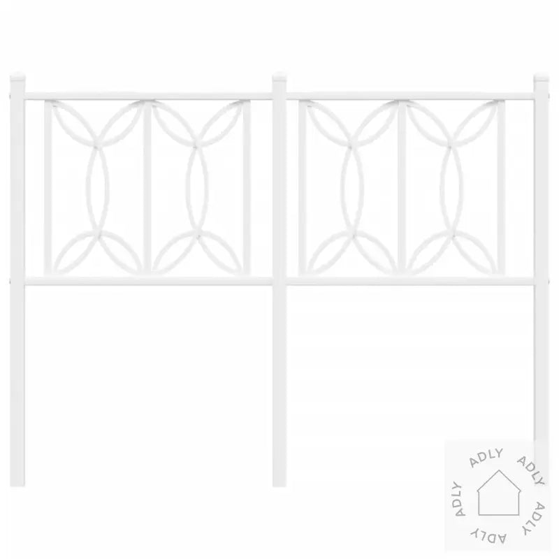 Sengegavl I Metall Hvit 120 Cm
