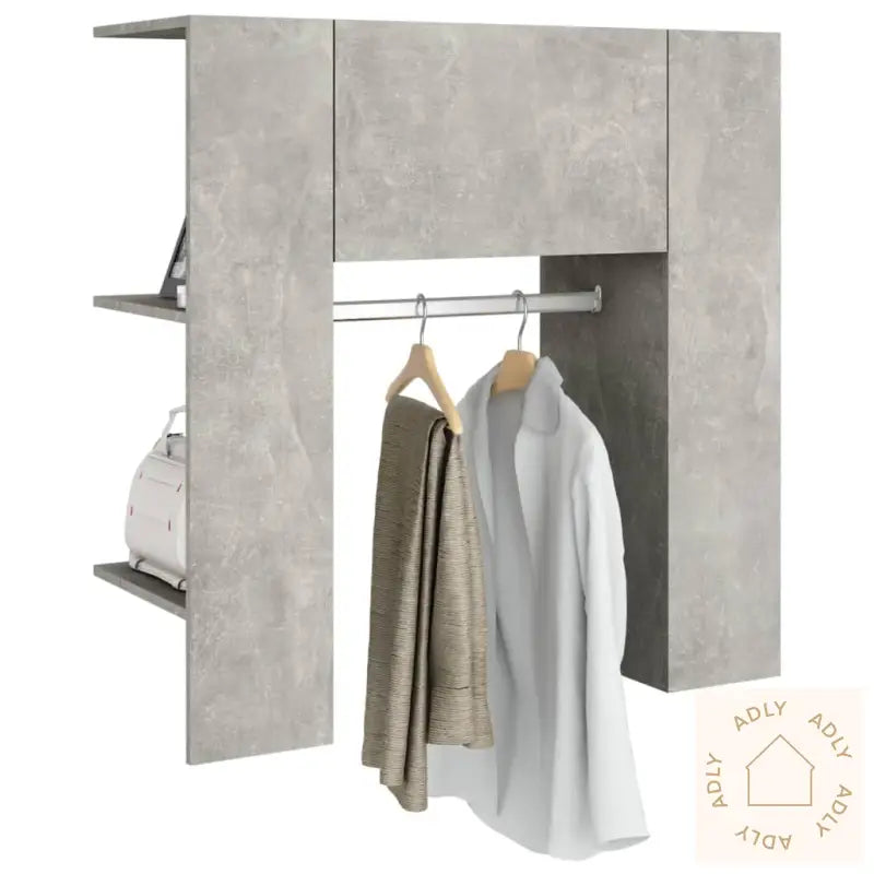 Gangskap Betonggrå 97,5X37X99 Cm Konstruert Tre