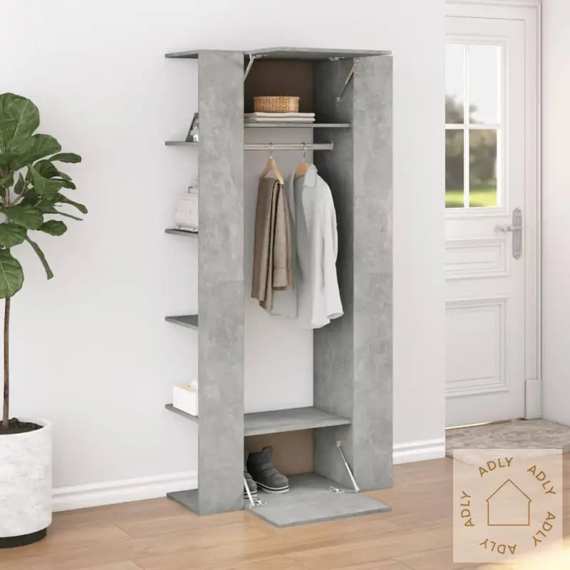 Gangskap Betonggrå 97,5X37X99 Cm Konstruert Tre