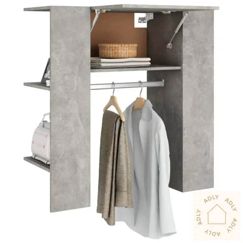 Gangskap Betonggrå 97,5X37X99 Cm Konstruert Tre
