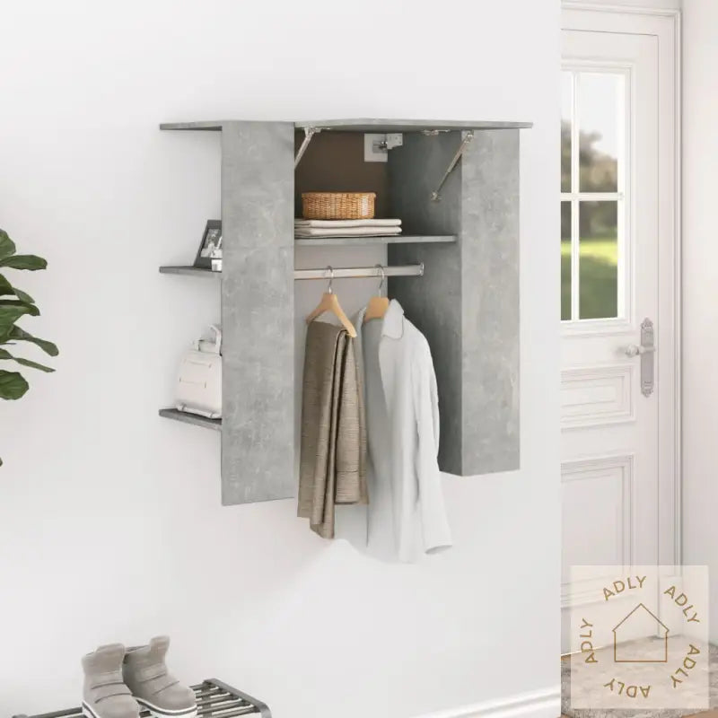 Gangskap Betonggrå 97,5X37X99 Cm Konstruert Tre