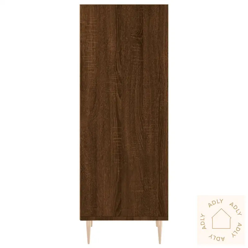 Skjenk Brun Eik 34,5X32,5X90 Cm Konstruert Tre