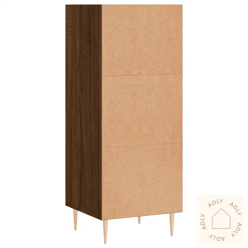 Skjenk Brun Eik 34,5X32,5X90 Cm Konstruert Tre